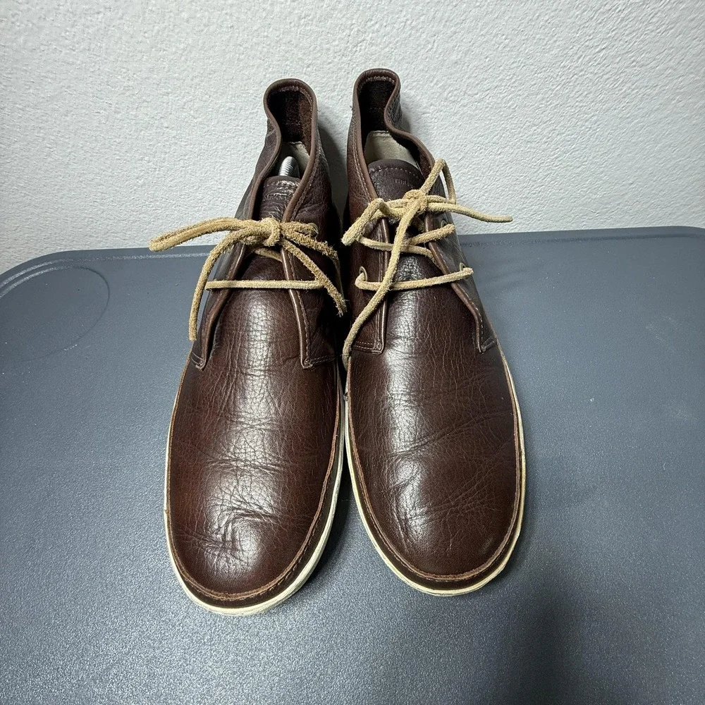 Frye Shoes Mens‎ Size 11.5 45 Brown Leather Lace Up Chukka Casual Sneakers